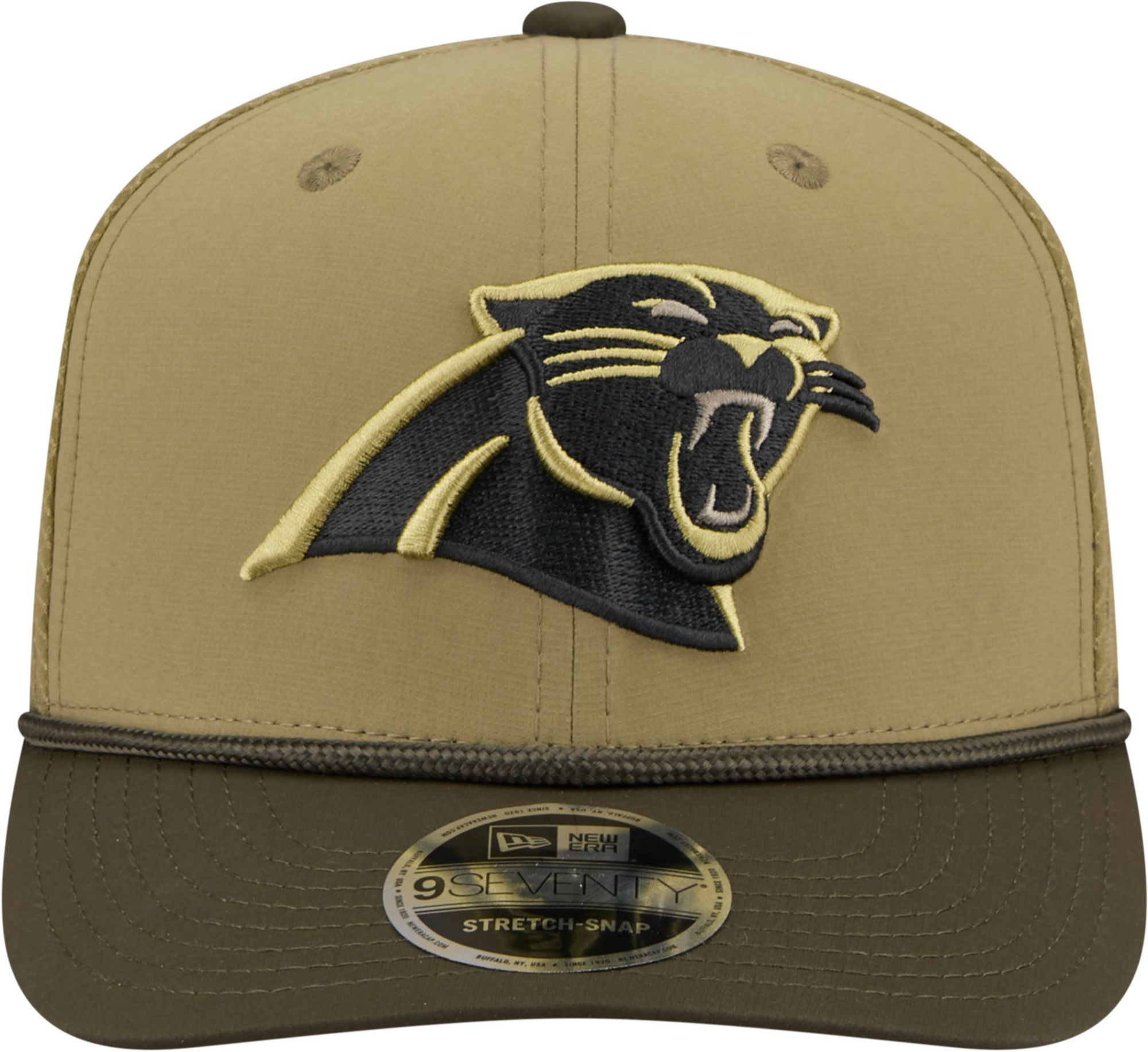 New Era Adult Carolina Panthers Dark Moss Salute To Service 2025 9Seventy Adjustable Stretch-Snap Hat product image