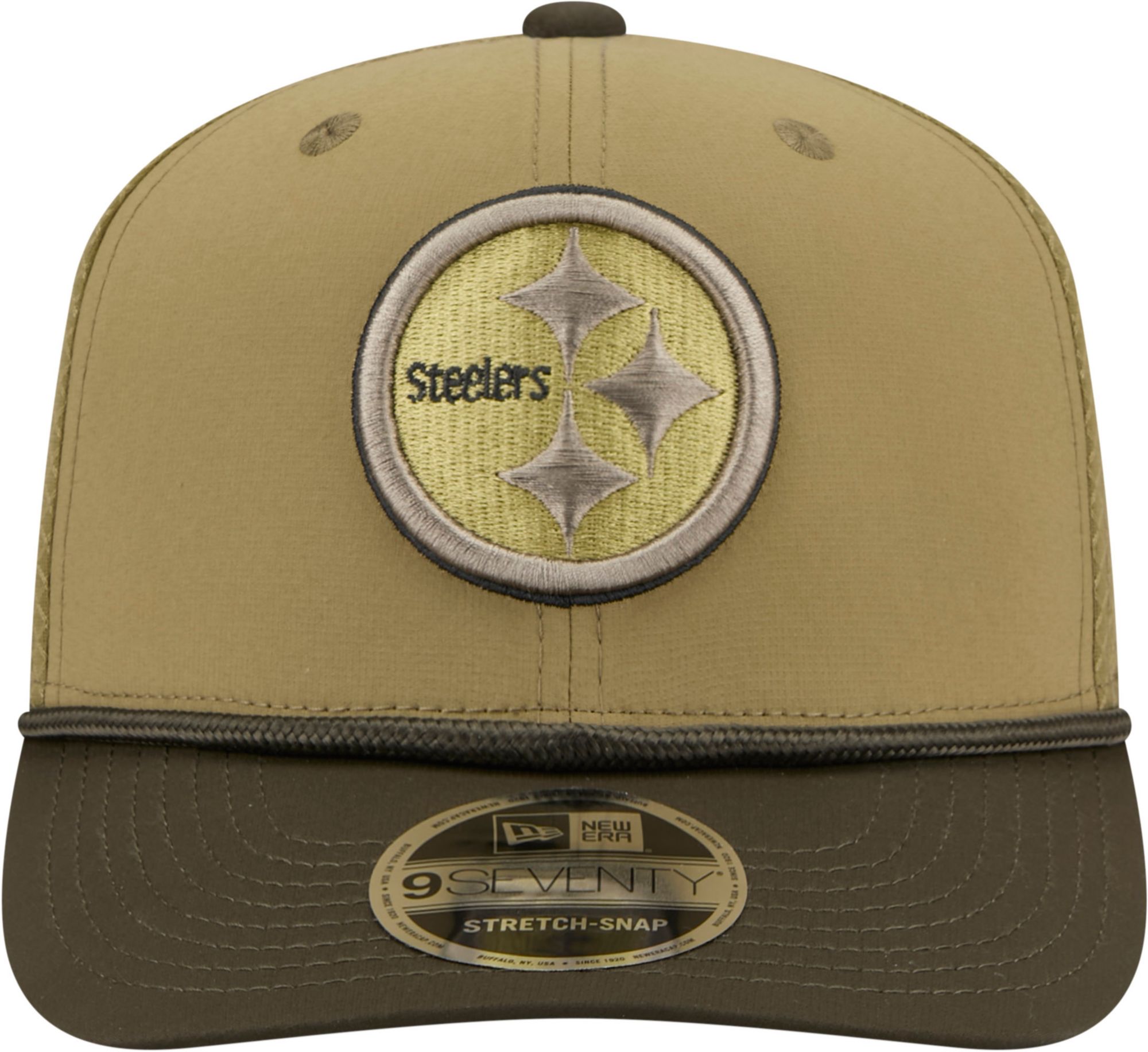 New Era Adult Pittsburgh Steelers Dark Moss Salute To Service 2025 9Seventy Adjustable Stretch-Snap Hat product image