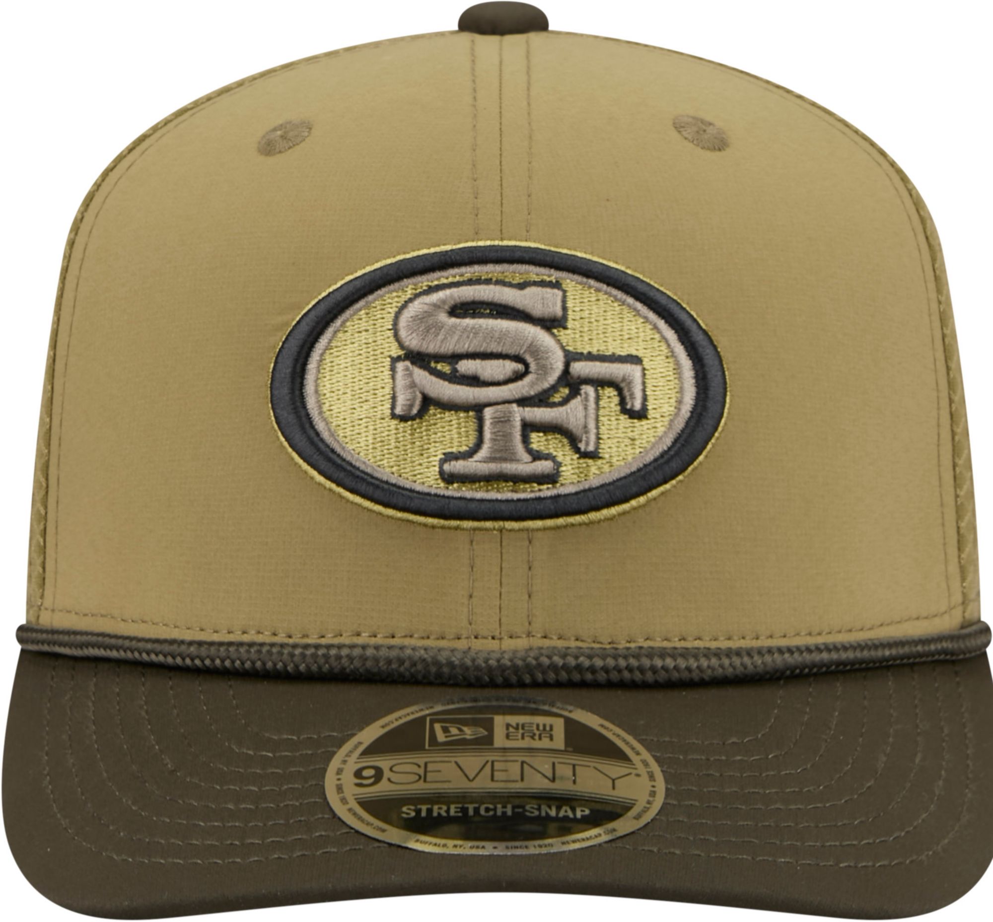 New Era Adult San Francisco 49ers Dark Moss Salute To Service 2025 9Seventy Adjustable Stretch-Snap Hat product image