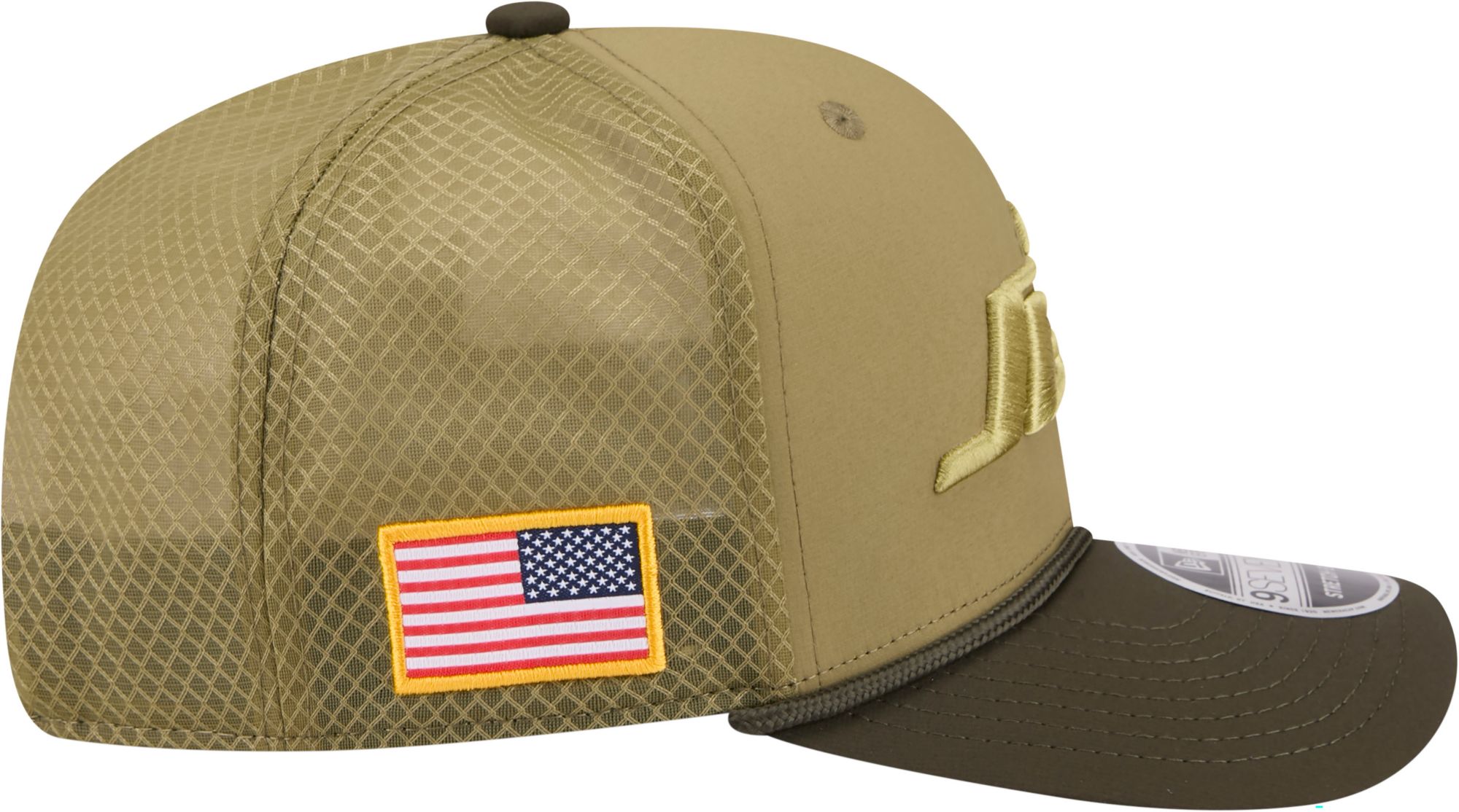 New Era Adult New York Jets Dark Moss Salute To Service 2025 9Seventy Adjustable Stretch-Snap Hat product image