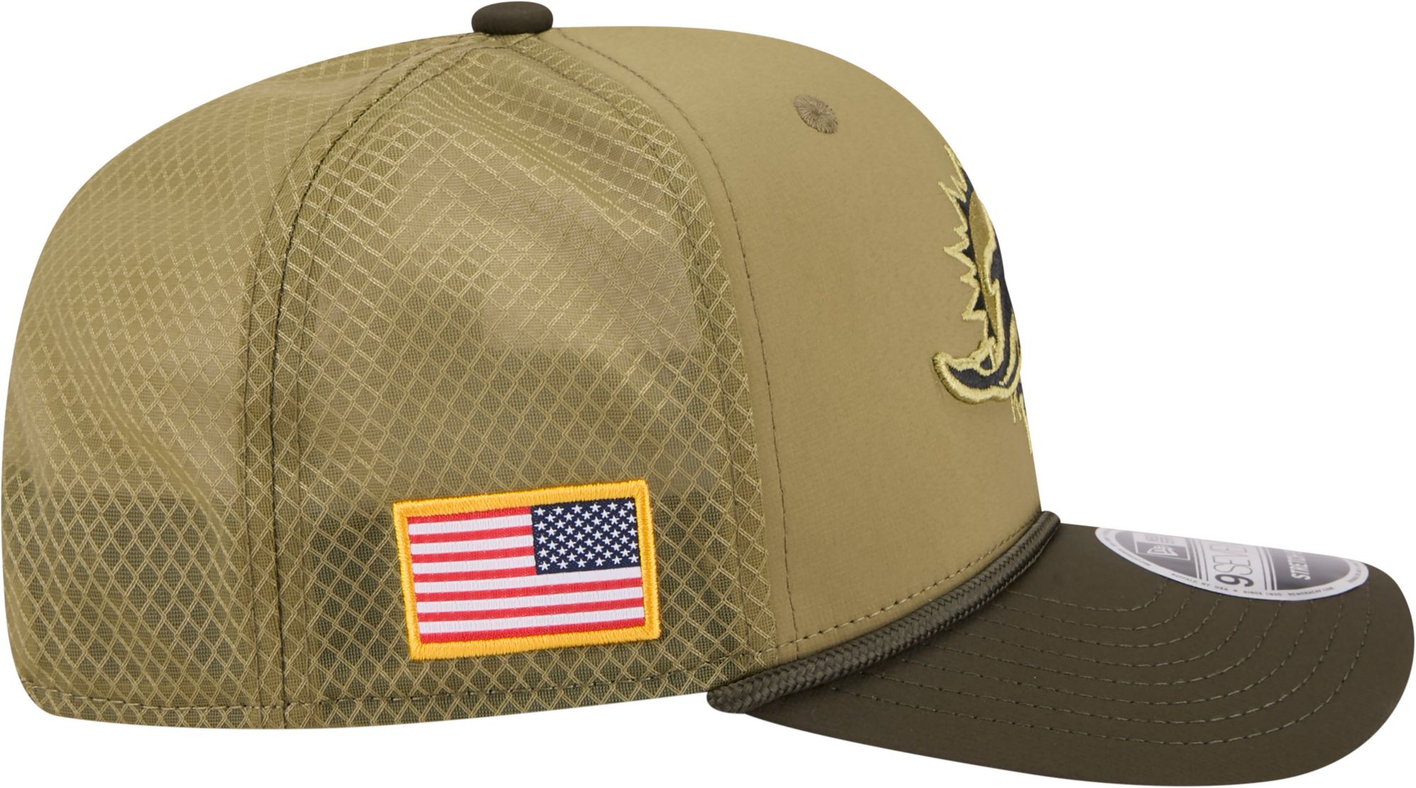 New Era Adult Miami Dolphins Dark Moss Salute To Service 2025 9Seventy Adjustable Stretch-Snap Hat product image