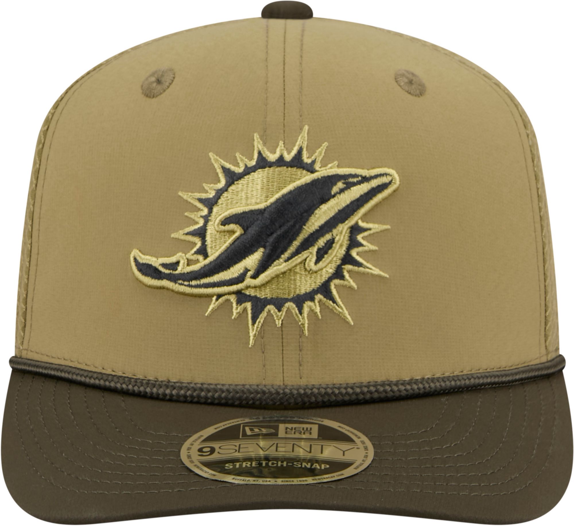 New Era Adult Miami Dolphins Dark Moss Salute To Service 2025 9Seventy Adjustable Stretch-Snap Hat product image