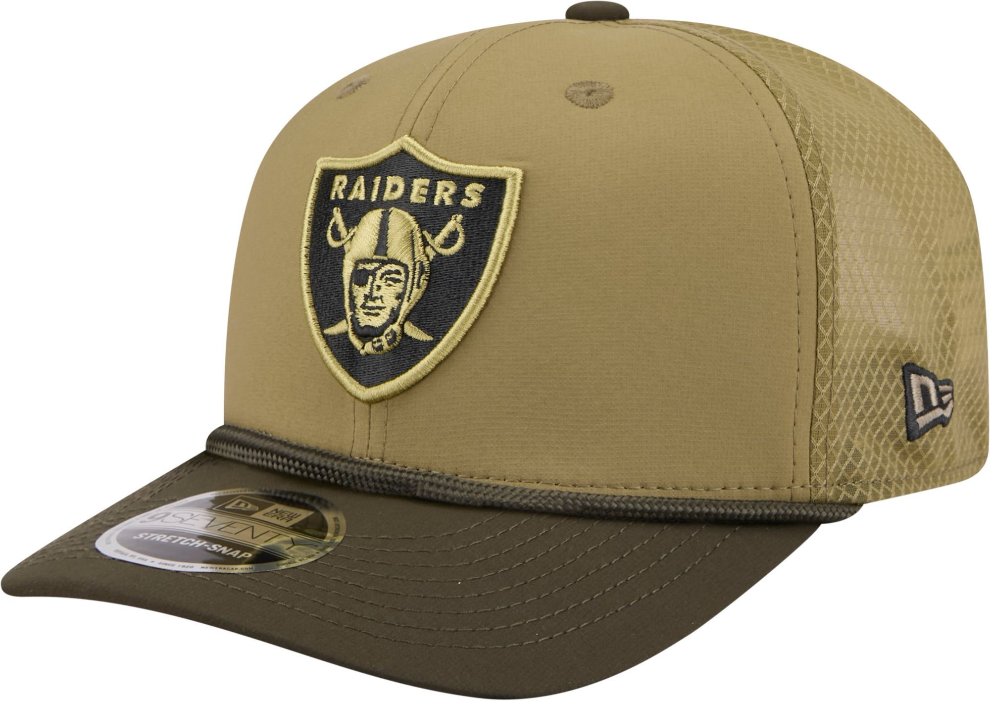 New Era Adult Las Vegas Raiders Dark Moss Salute To Service 2025 9Seventy Adjustable Stretch-Snap Hat product image