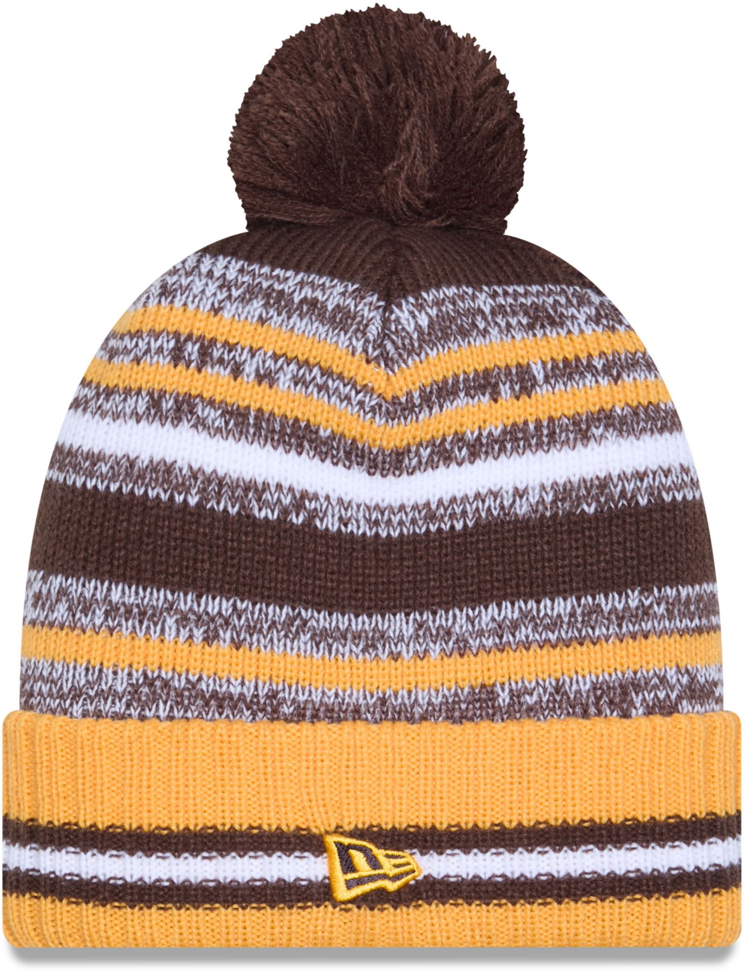New Era Adult Wyoming Cowboys Dark Brown Cheer Knit Hat product image