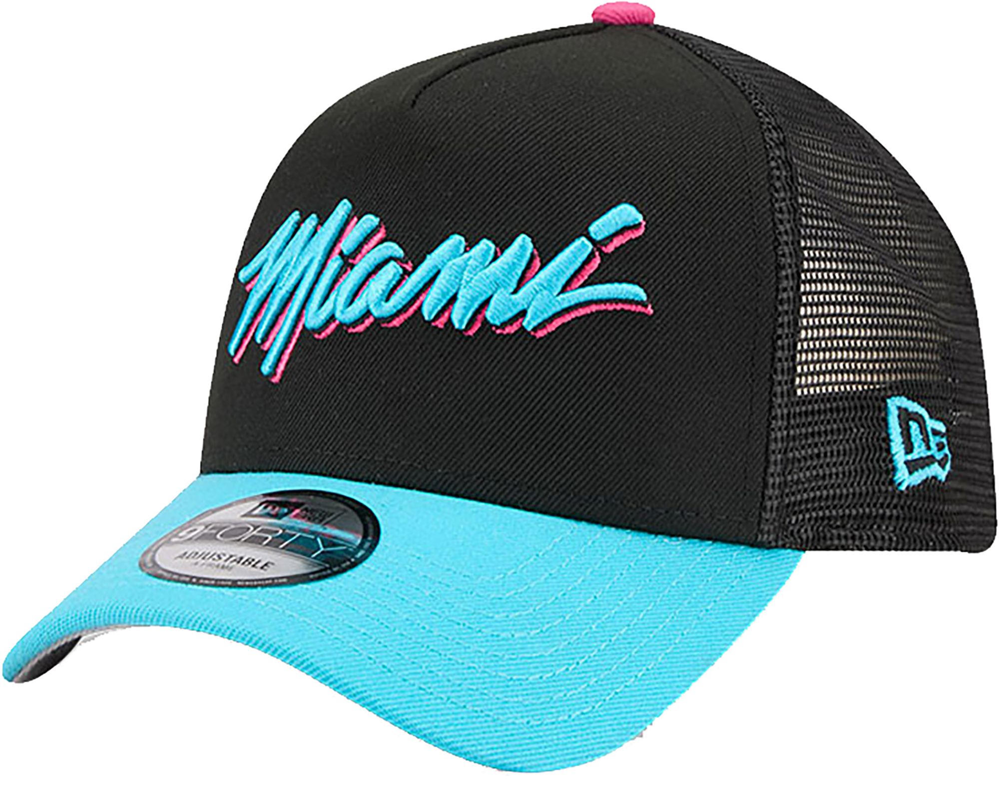 New Era Adult 2025-26 City Edition Miami Heat 9Forty Logo Trucker Hat product image