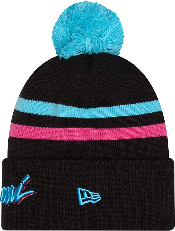 New Era Adult 2025-26 City Edition Miami Heat Logo Pom Knit Beanie product image