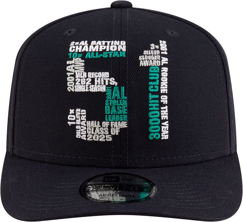 New Era Adult Seattle Mariners Navy Ichiro Suzuki Hall of Fame Collection 9Seventy Stretch Fit Hat product image