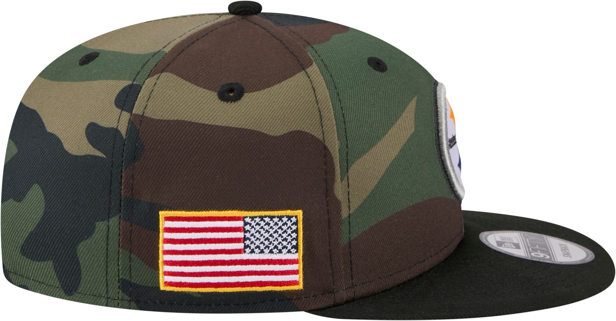 New Era Adult Pittsburgh Steelers Camo Salute To Service 2025 9Fifty Adjustable Snapback Hat product image
