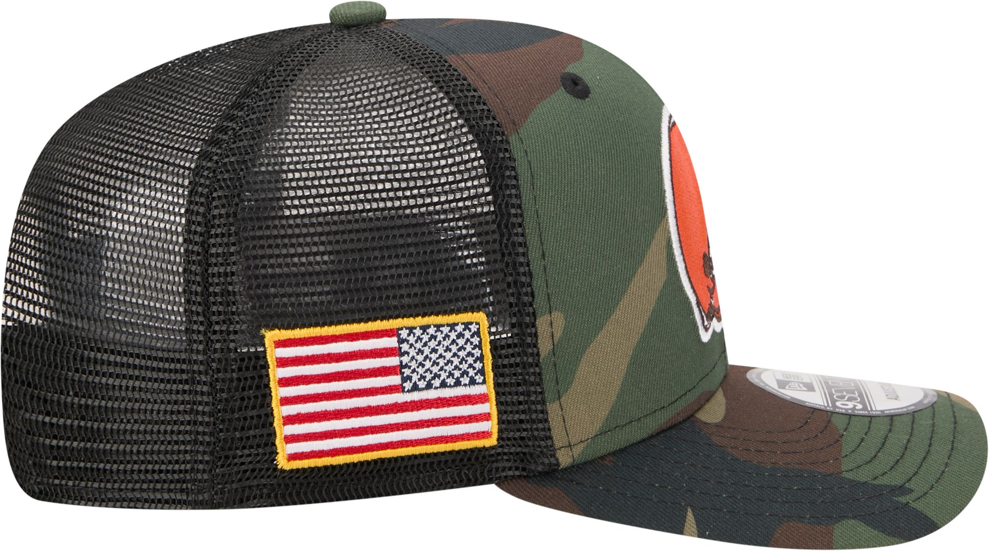 New Era Adult Cleveland Browns Camo Salute To Service 2025 9Seventy Adjustable Trucker Hat product image