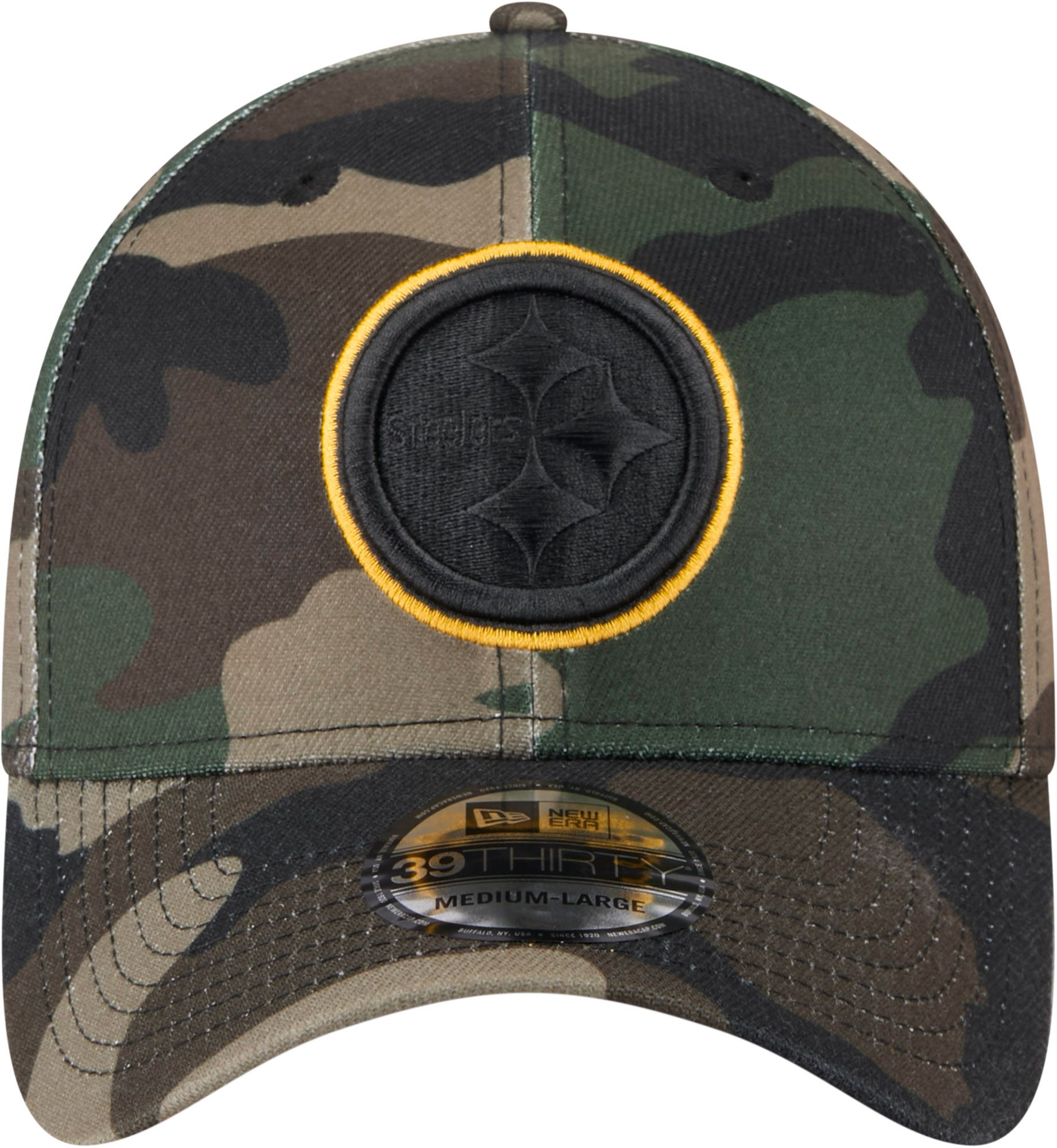 New Era Adult Pittsburgh Steelers Camo Salute To Service 2025 39Thirty Stretch Fit Hat product image