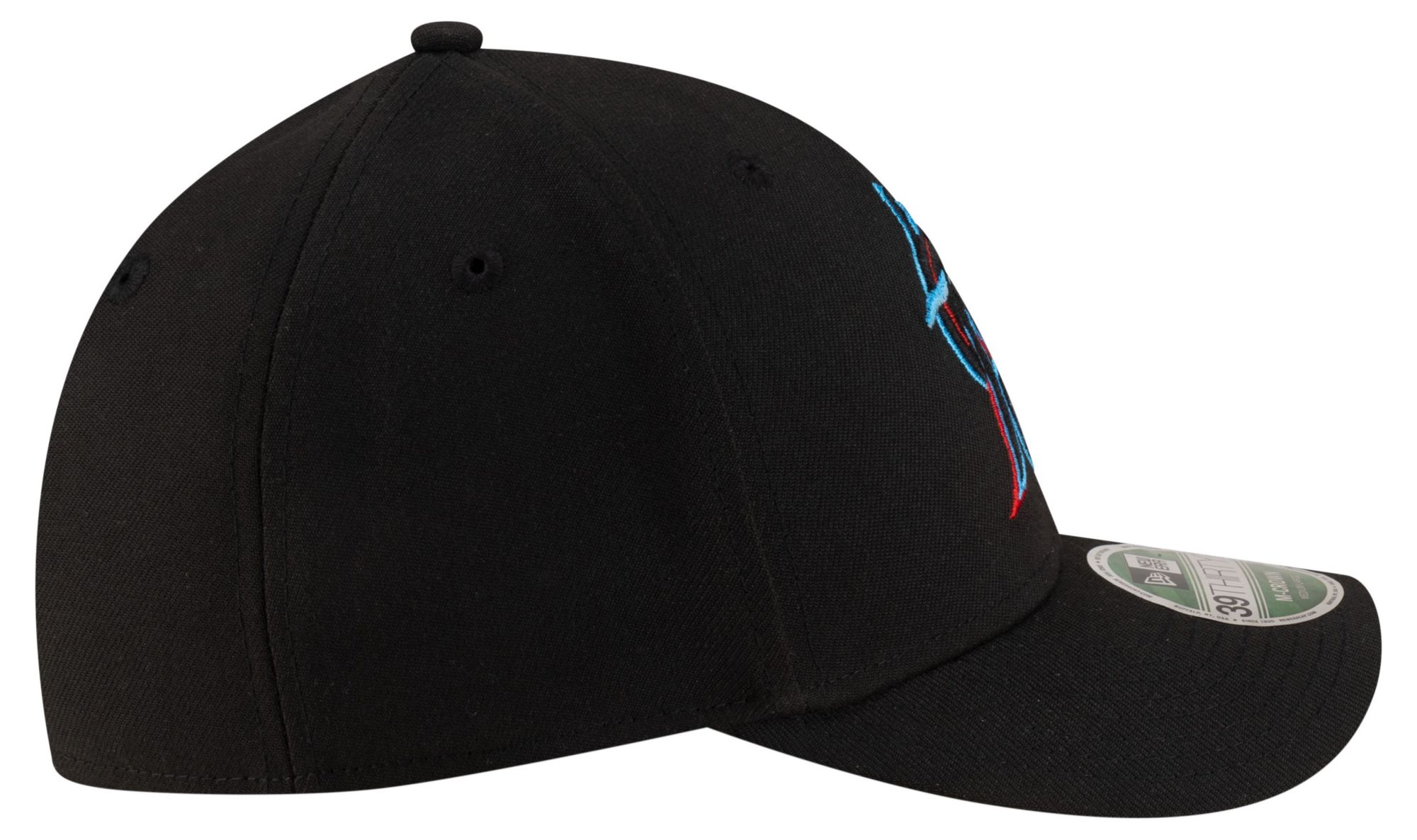 New Era Adult Miami Marlins Black Game 39Thirty Replica Player Hat product image
