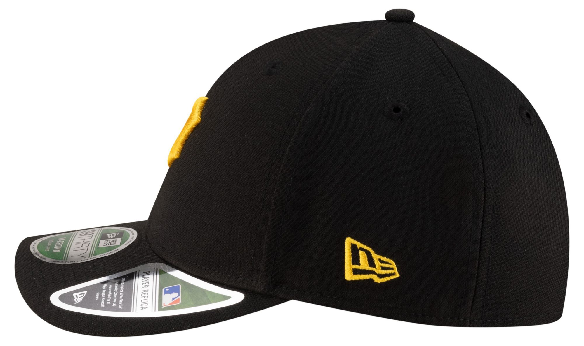New Era Adult Pittsburgh Pirates Black Game 39Thirty Replica Player Hat product image