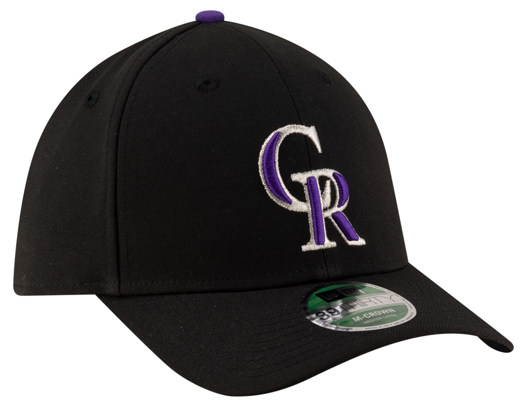 New Era Adult Colorado Rockies Black Game 39Thirty Replica Player Hat product image