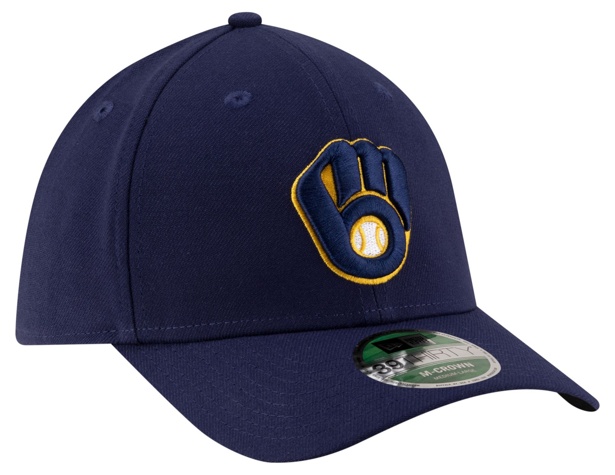 New Era Youth Milwaukee Brewers Navy Home 39Thirty Replica Player Hat product image