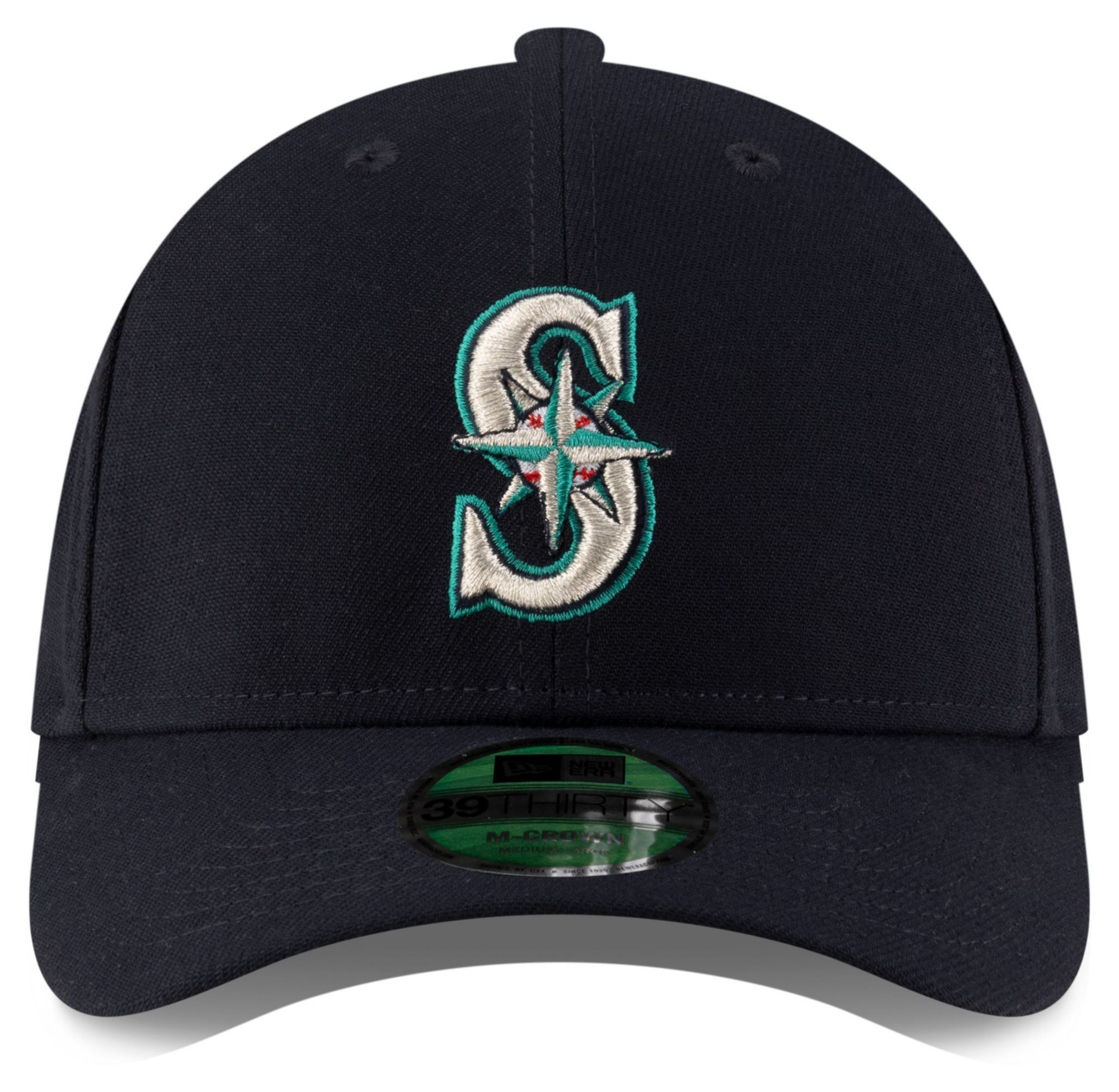 New Era Youth Seattle Mariners Black Game 39Thirty Replica Player Hat product image