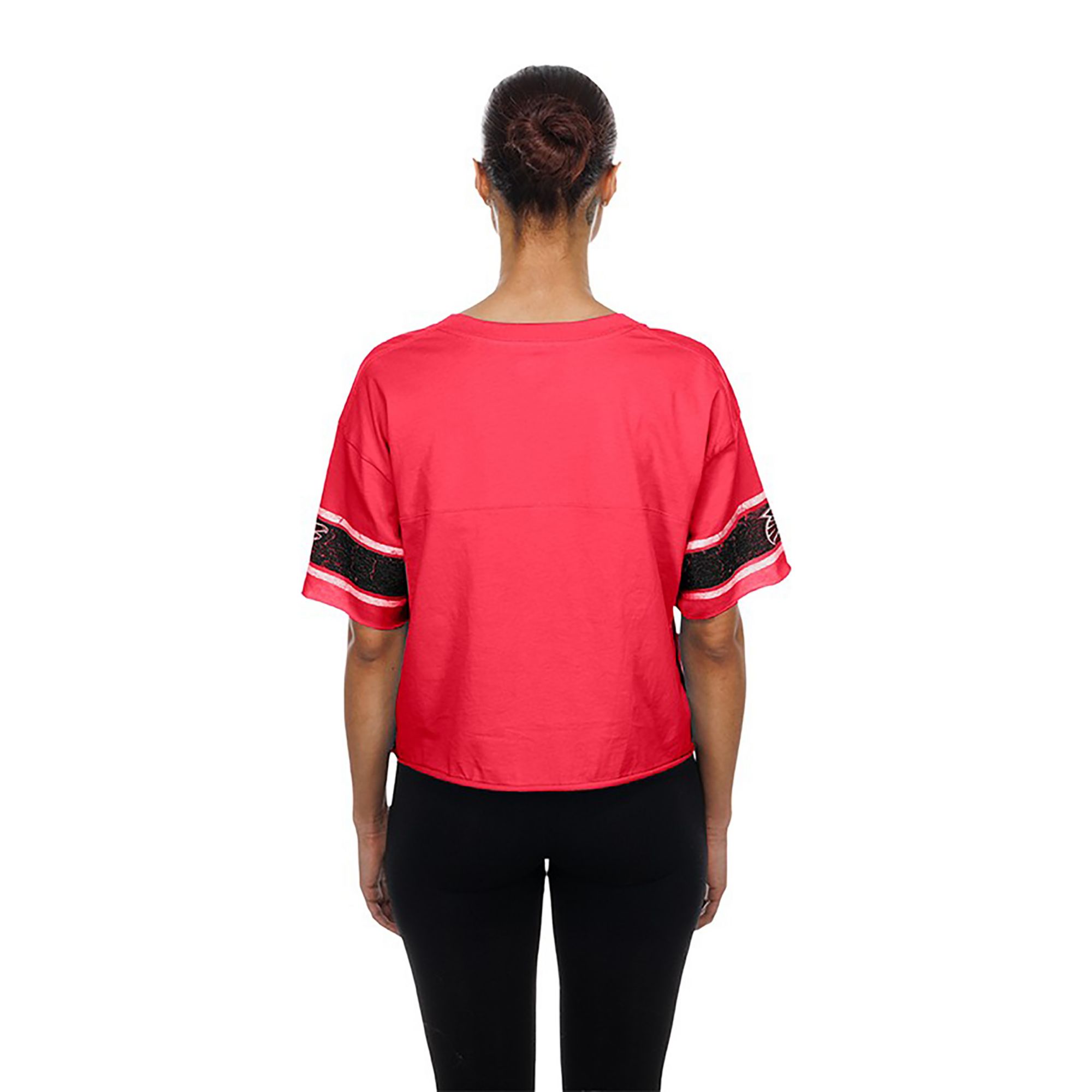 New Era Women's Atlanta Falcons Red Bubble Faded T-Shirt product image