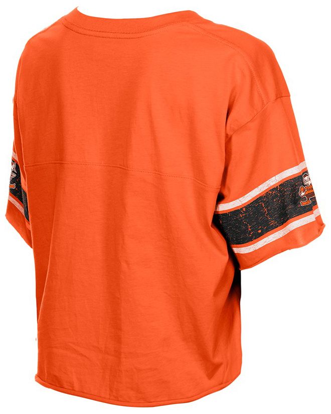 New Era Women's Cleveland Browns Orange Bubble Faded T-Shirt product image