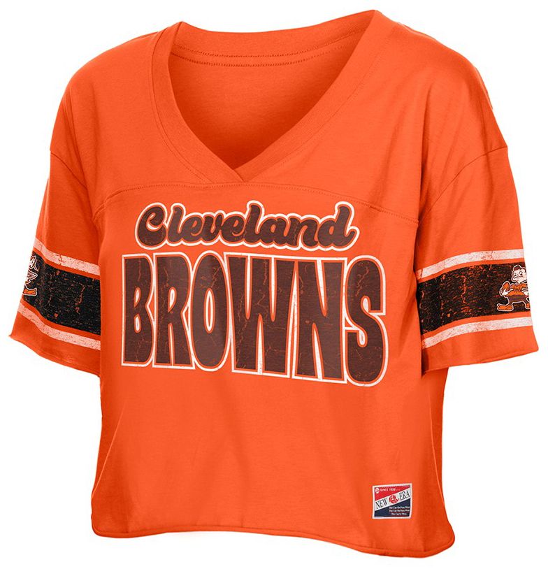 New Era Women's Cleveland Browns Orange Bubble Faded T-Shirt product image