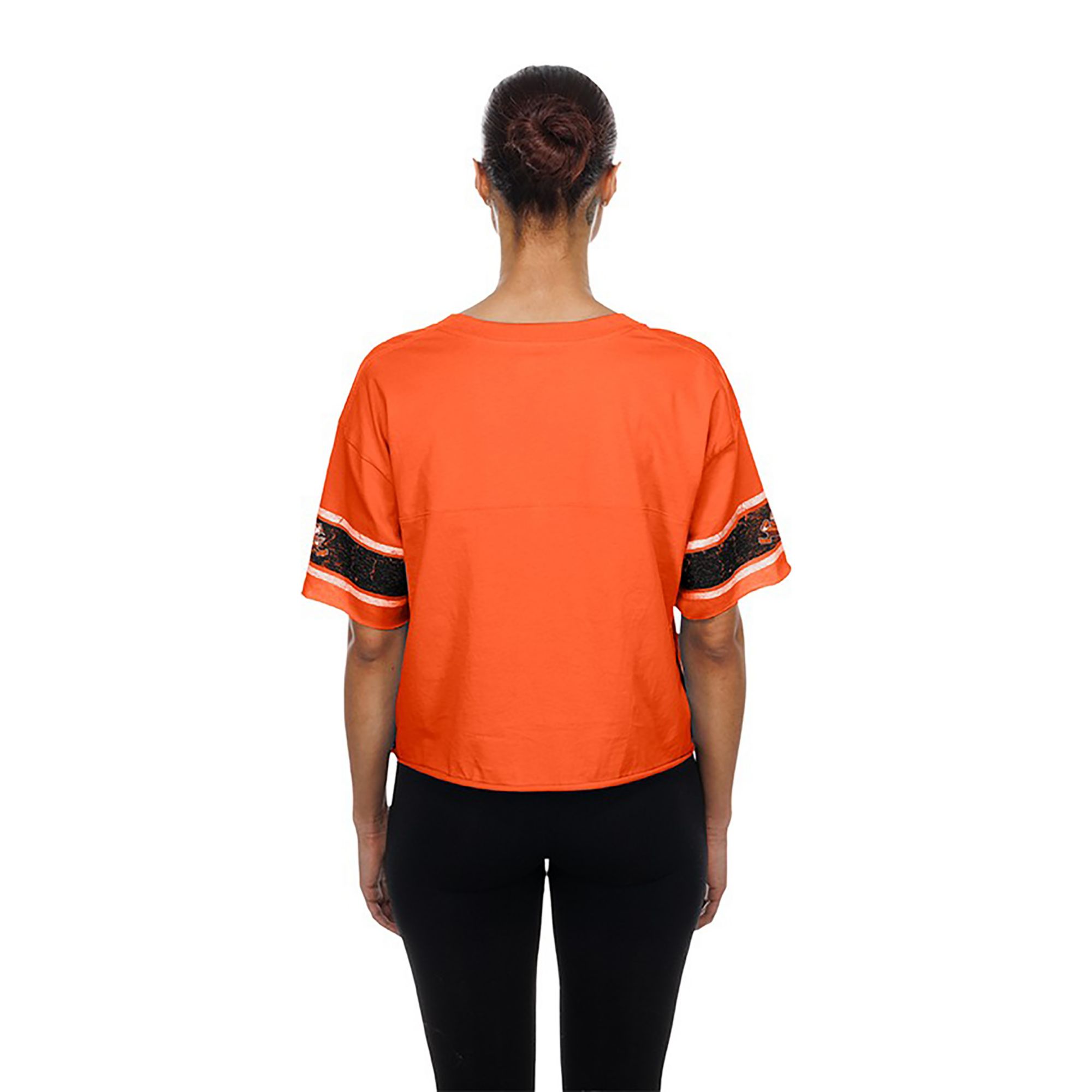 New Era Women's Cleveland Browns Orange Bubble Faded T-Shirt product image