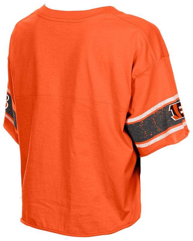 New Era Women's Cincinnati Bengals Orange Bubble Faded T-Shirt product image