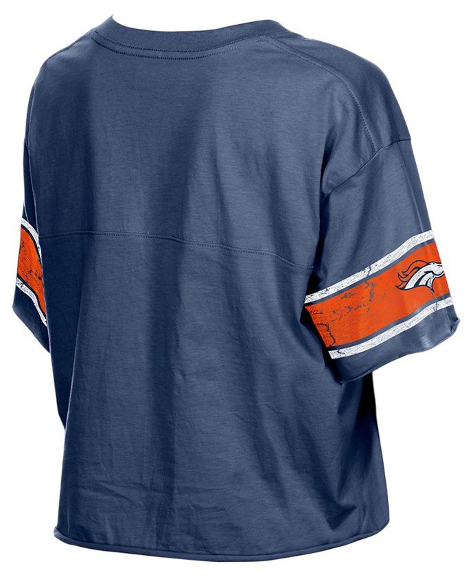 New Era Women's Denver Broncos Navy Bubble Faded T-Shirt product image
