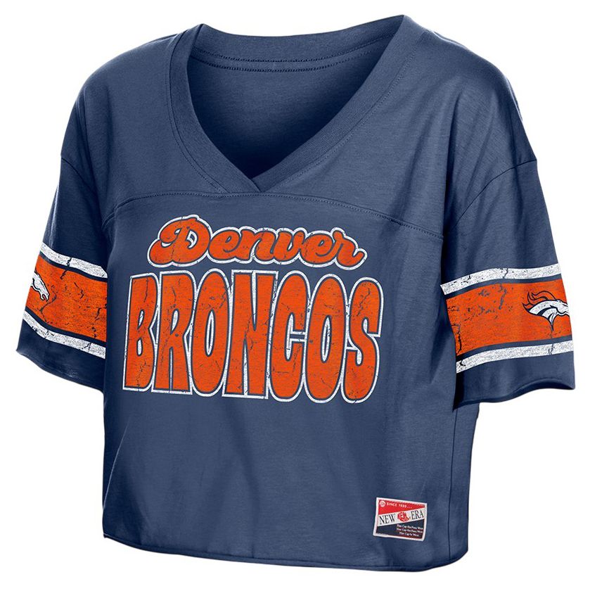 New Era Women's Denver Broncos Navy Bubble Faded T-Shirt product image
