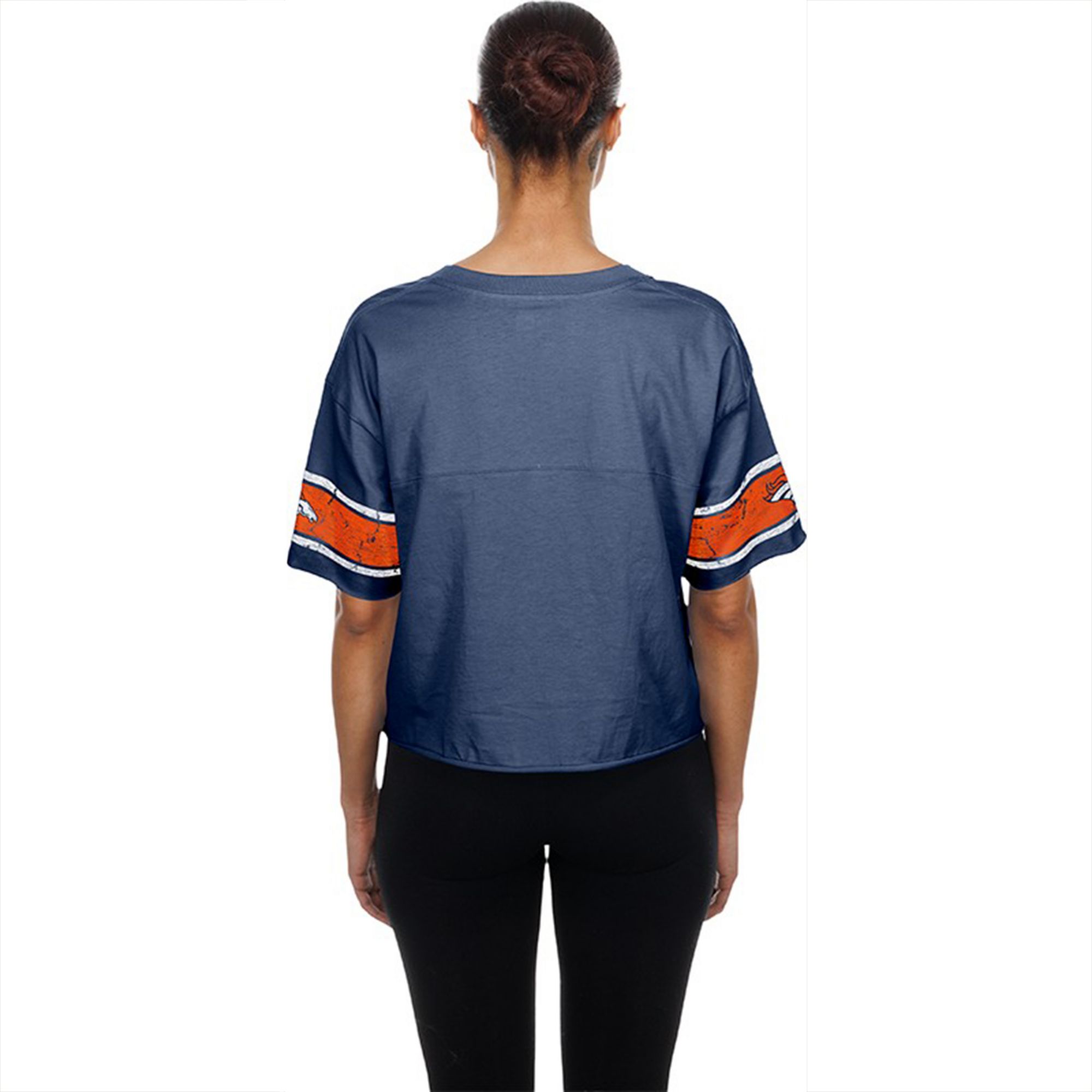 New Era Women's Denver Broncos Navy Bubble Faded T-Shirt product image