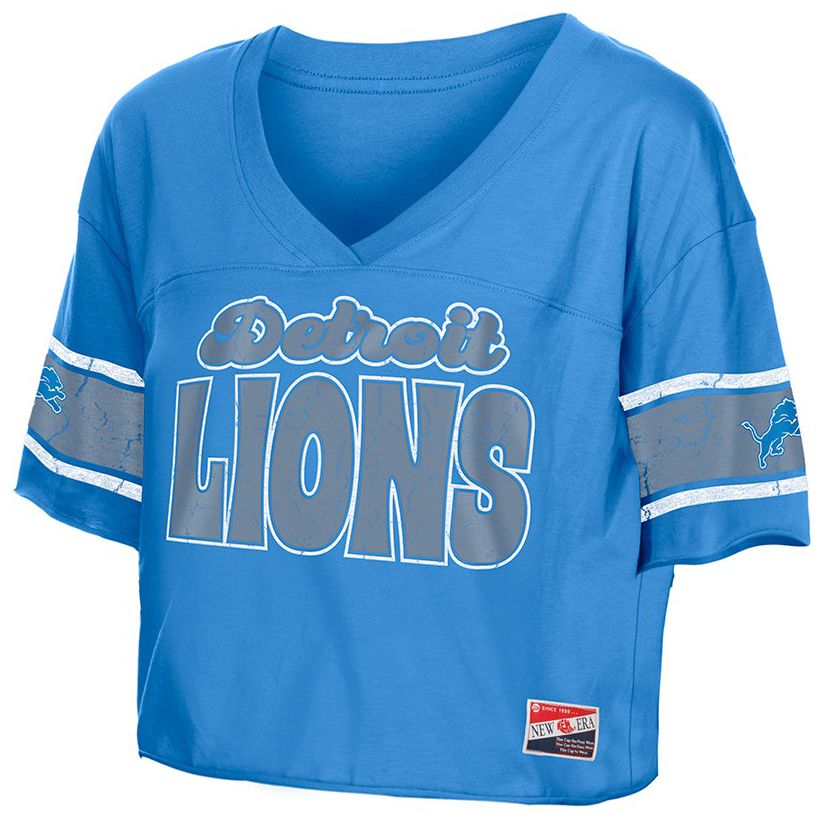 New Era Women's Detroit Lions Blue Bubble Faded T-Shirt product image