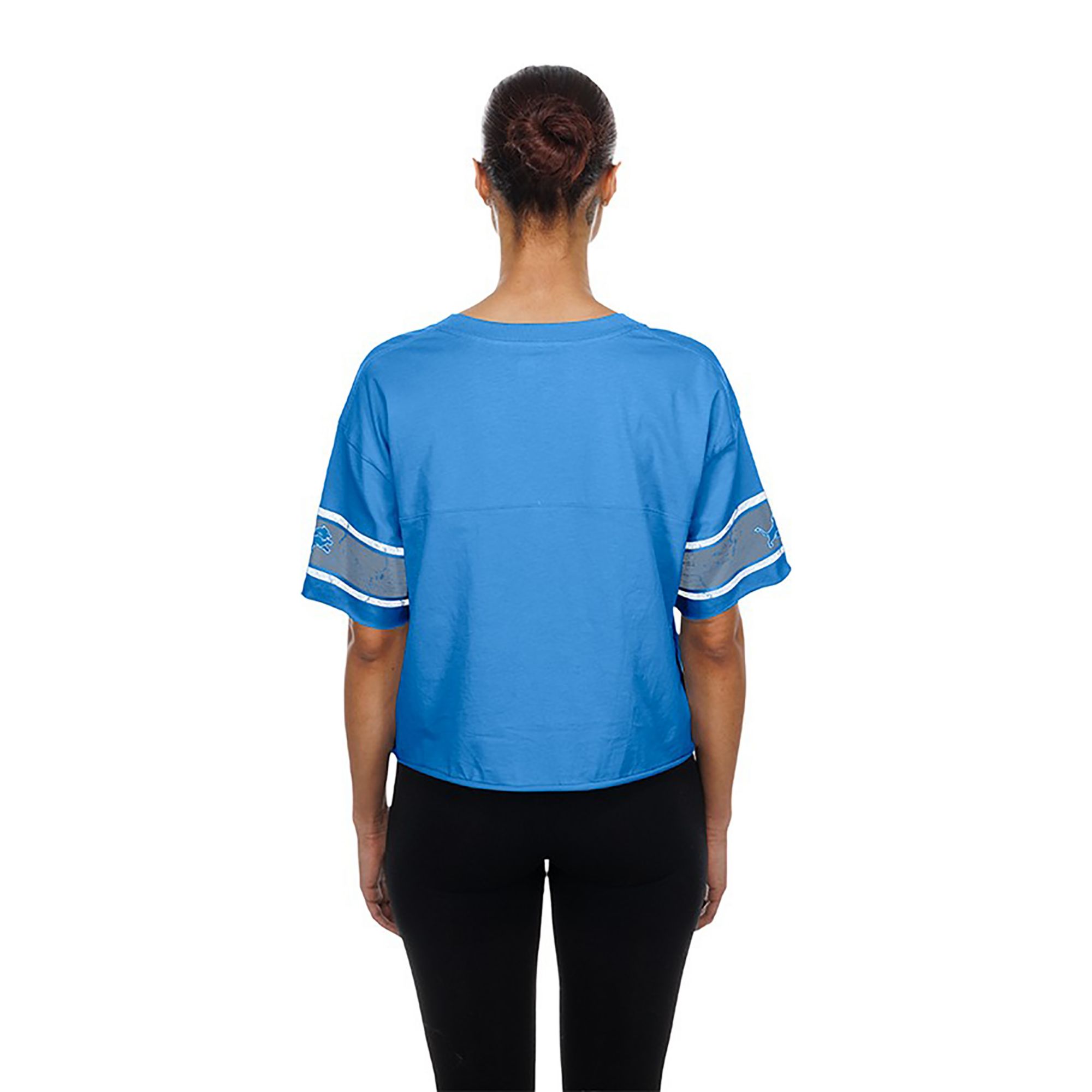 New Era Women's Detroit Lions Blue Bubble Faded T-Shirt product image