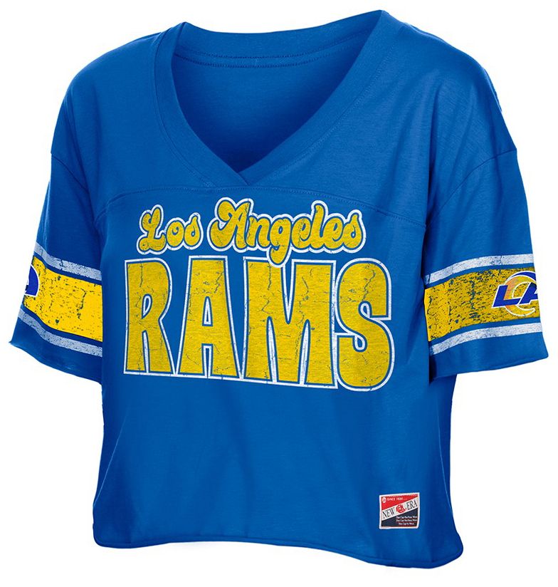New Era Women's Los Angeles Rams Blue Bubble Faded T-Shirt product image