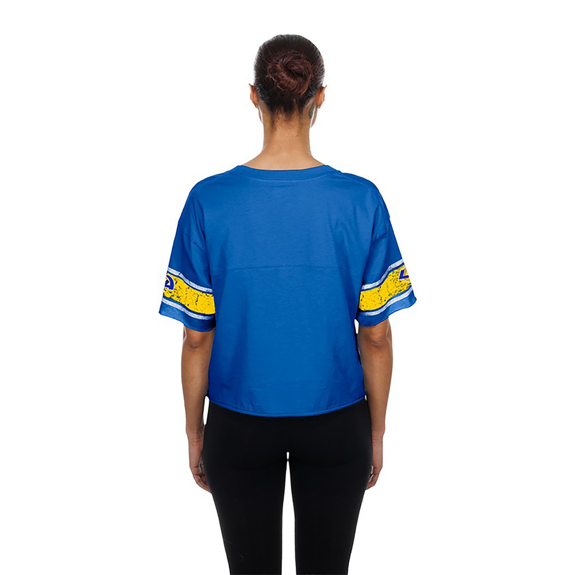 New Era Women's Los Angeles Rams Blue Bubble Faded T-Shirt product image