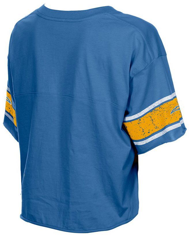 New Era Women's Los Angeles Chargers Blue Bubble Faded T-Shirt product image