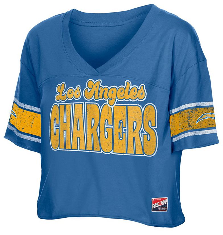 New Era Women's Los Angeles Chargers Blue Bubble Faded T-Shirt product image