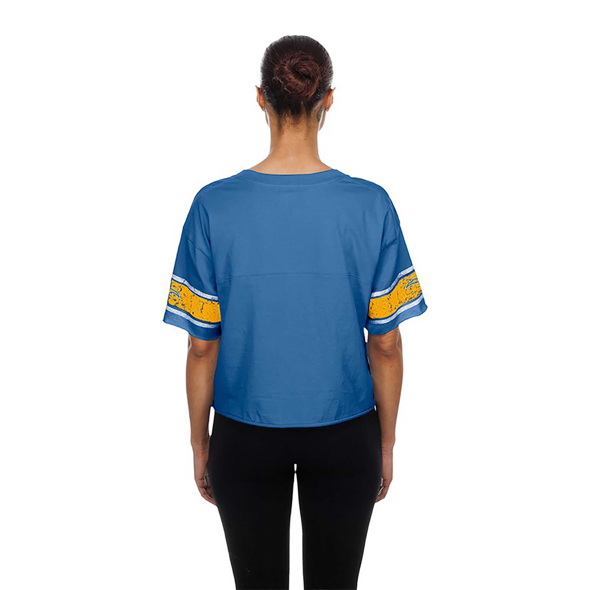 New Era Women's Los Angeles Chargers Blue Bubble Faded T-Shirt product image