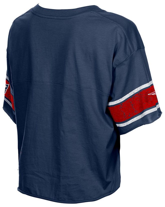 New Era Women's New England Patriots Navy Bubble Faded T-Shirt product image