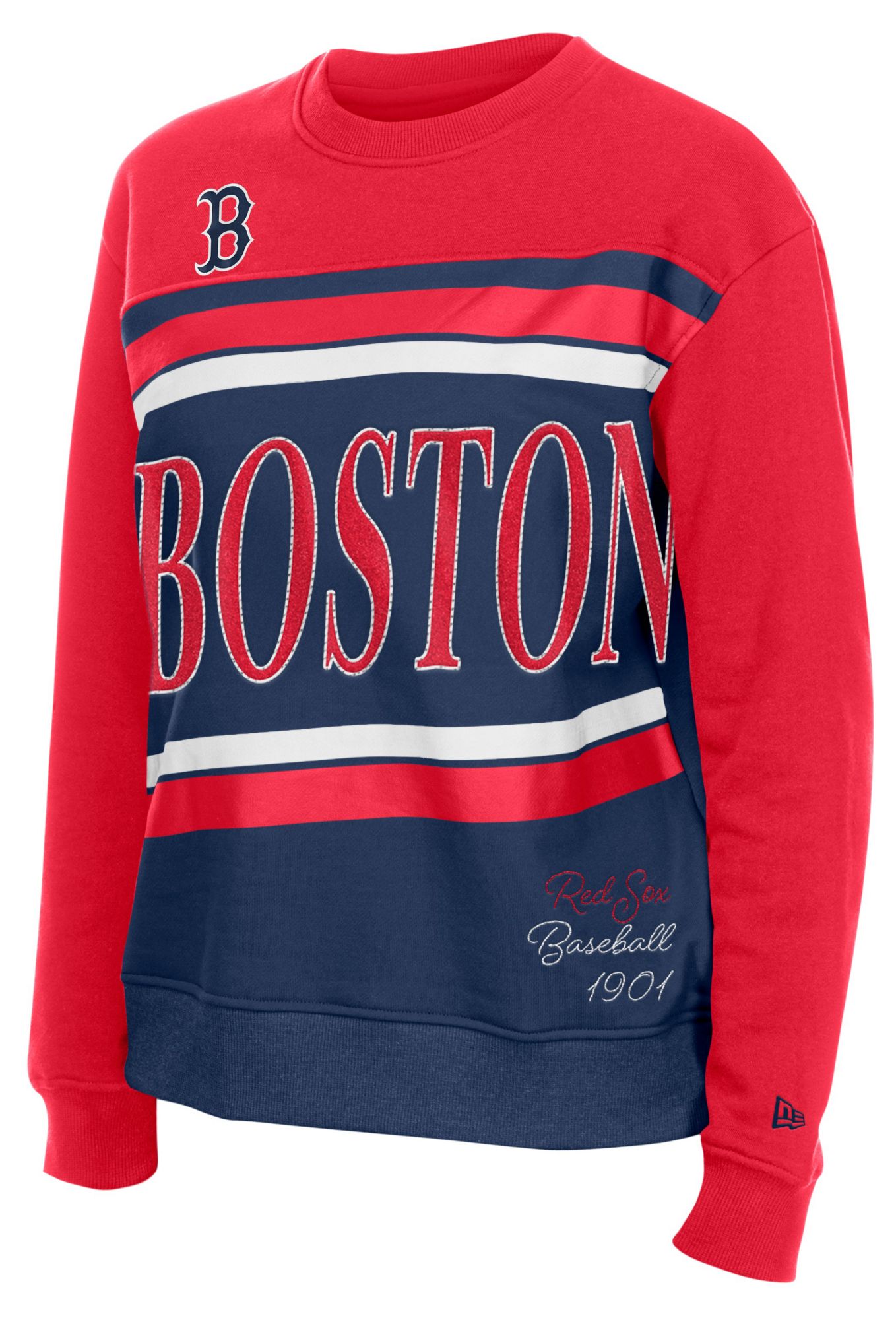 New Era Women's Boston Red Sox Navy Game Day Crewneck Sweatshirt product image