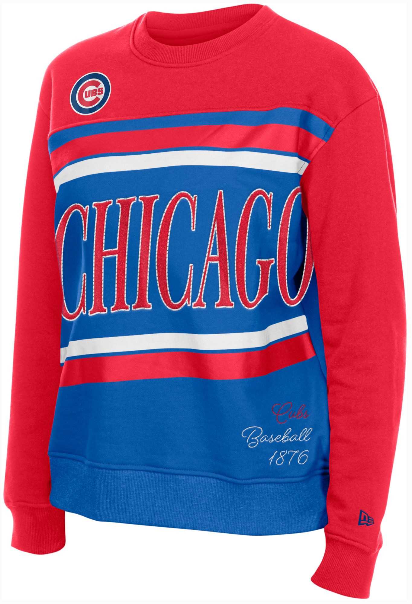 New Era Women's Chicago Cubs Blue Game Day Crewneck Sweatshirt product image