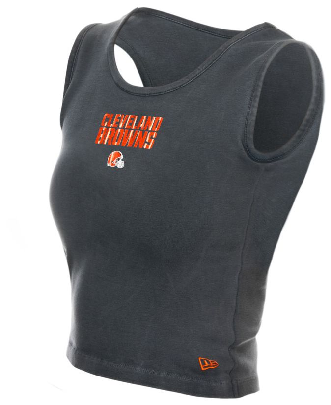 New Era Women's Cleveland Browns Grey Glitter Tank Top product image
