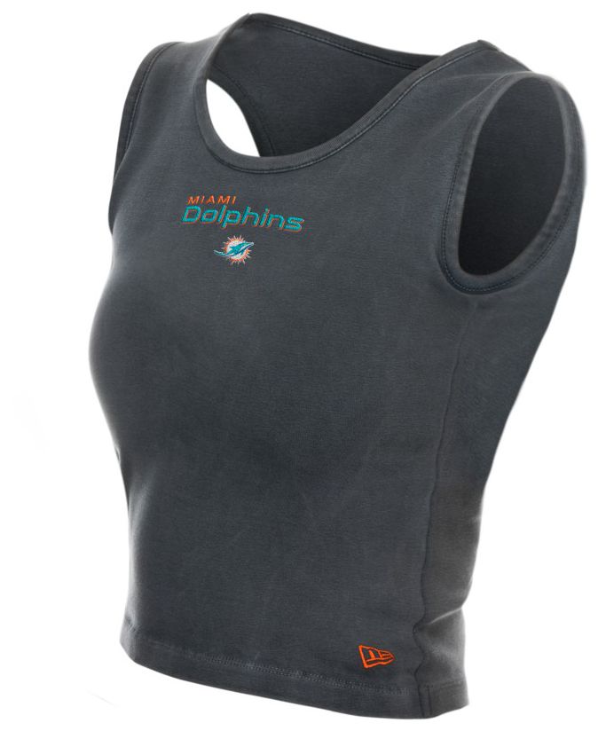 New Era Women's Miami Dolphins Grey Glitter Tank Top product image