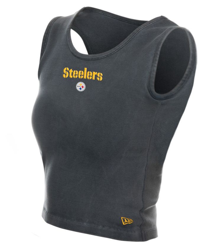 New Era Women's Pittsburgh Steelers Grey Glitter Tank Top product image