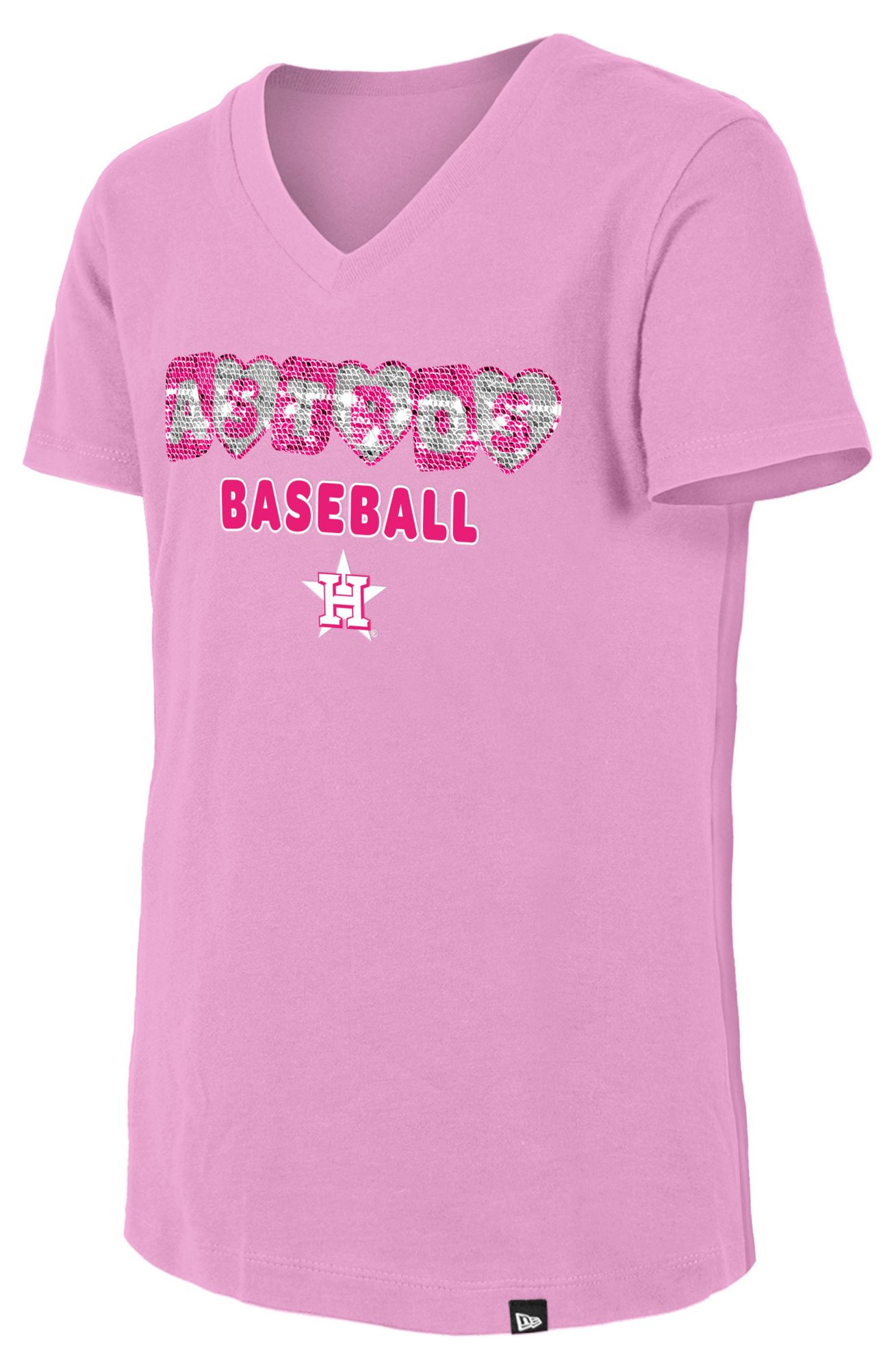 New Era Girls' Houston Astros Pink Sequin T-Shirt product image