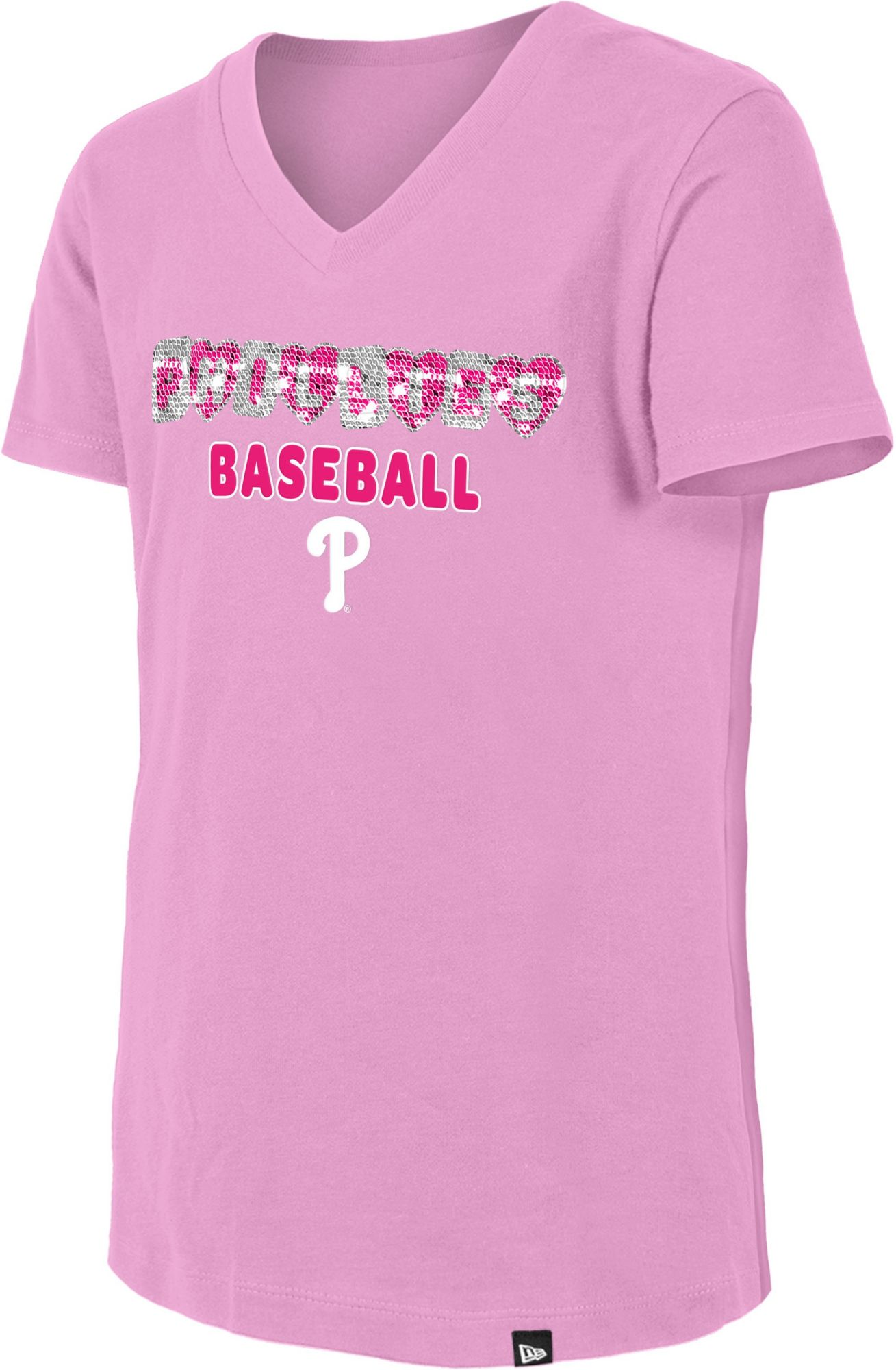 New Era Girls' Philadelphia Phillies Pink Sequin T-Shirt product image
