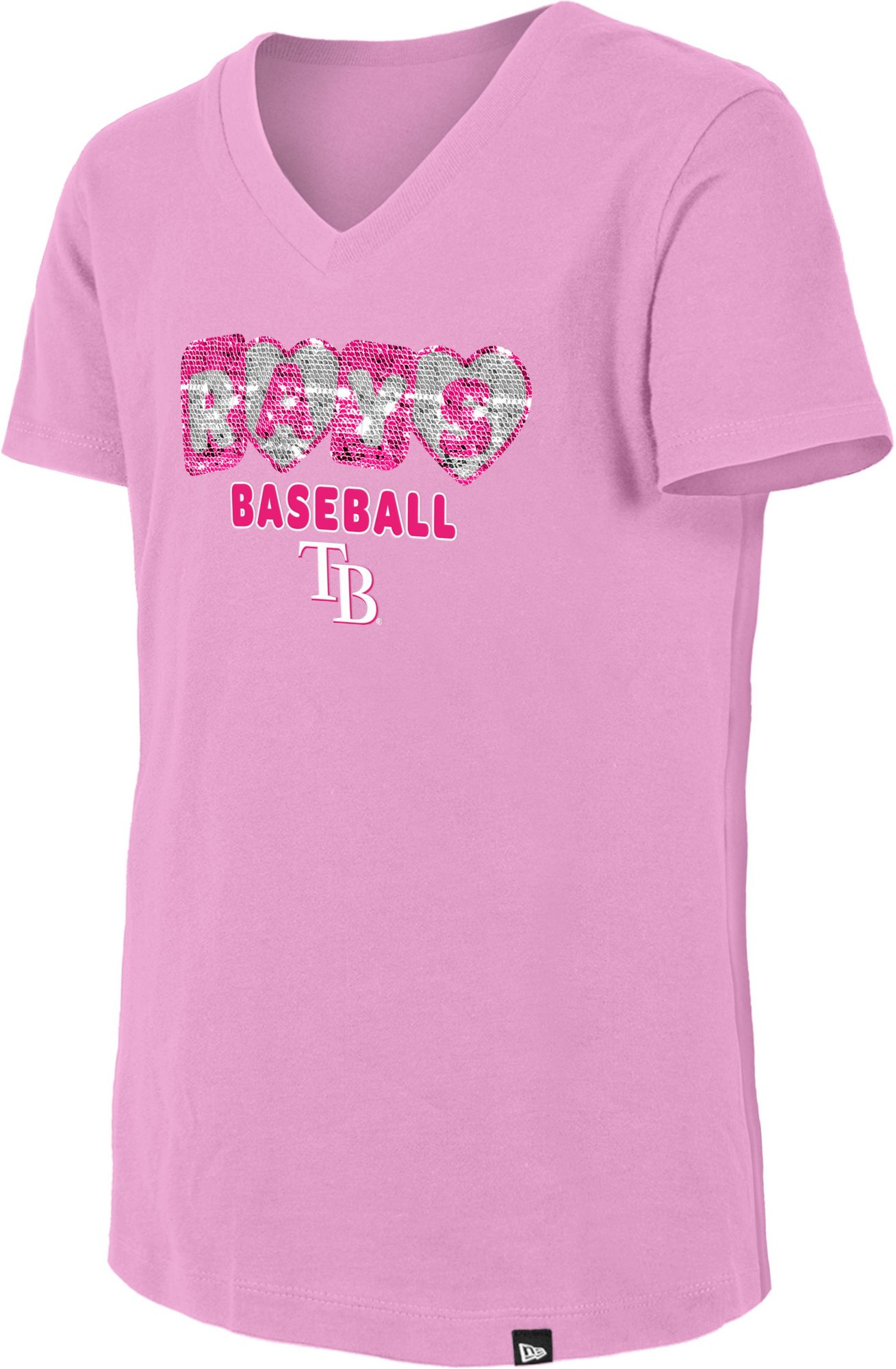 New Era Girls' Tampa Bay Rays Pink Sequin T-Shirt product image