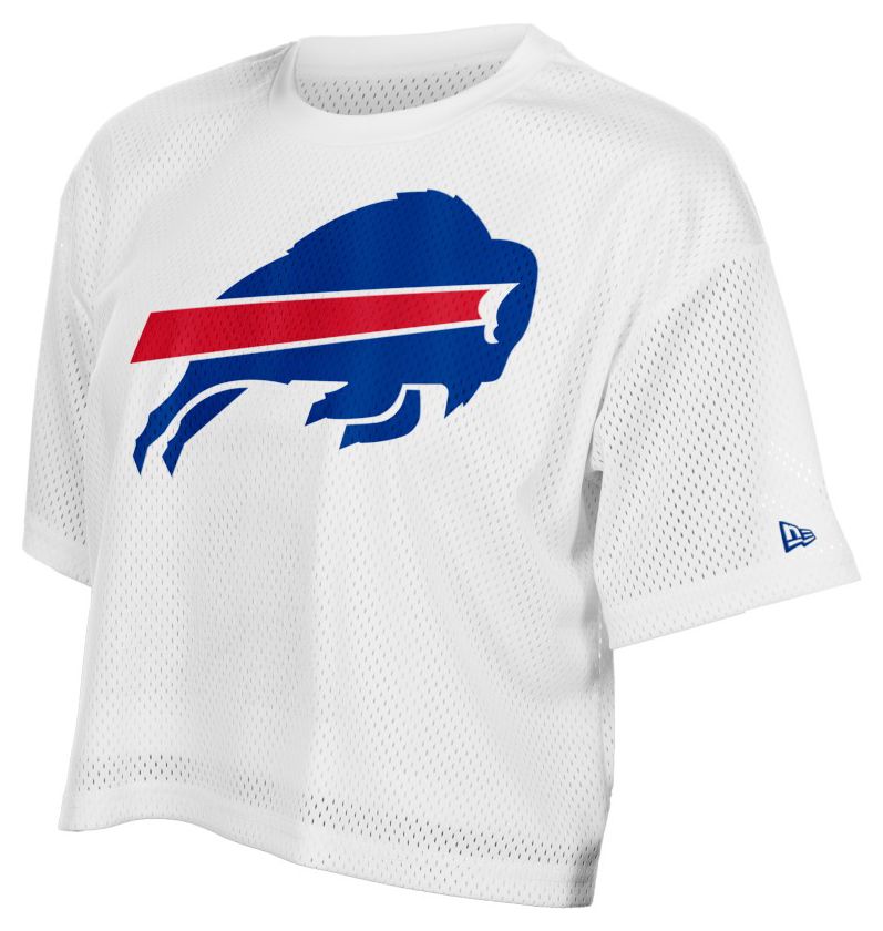 New Era Women's Buffalo Bills White Mesh Boxy T-Shirt product image