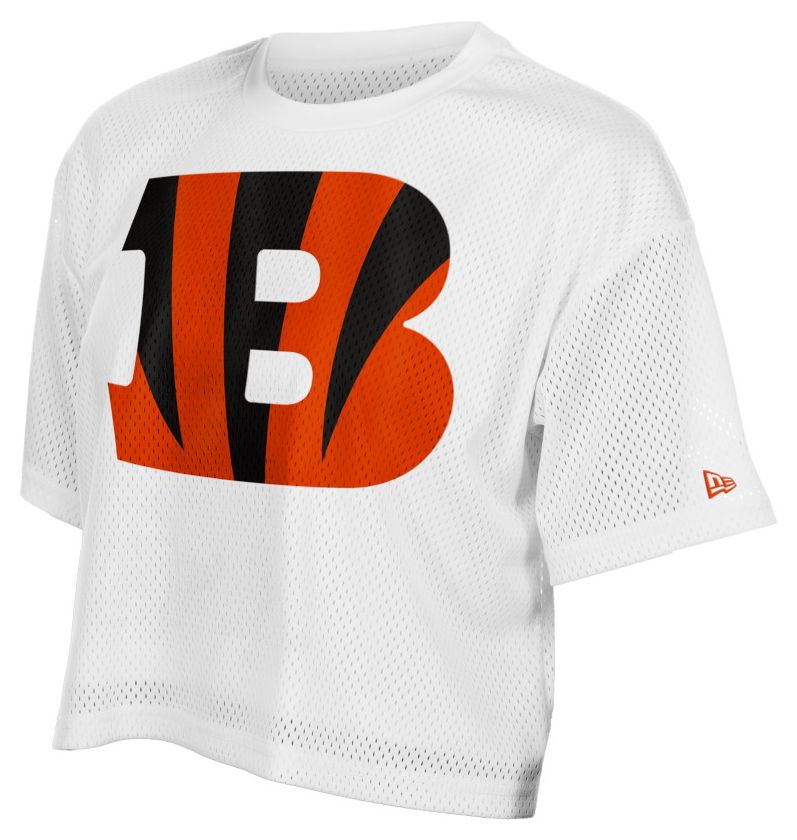 New Era Women's Cincinnati Bengals White Mesh Boxy T-Shirt product image