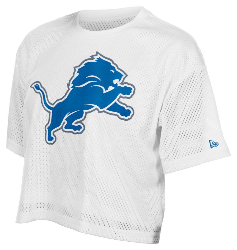 New Era Women's Detroit Lions White Mesh Boxy T-Shirt product image