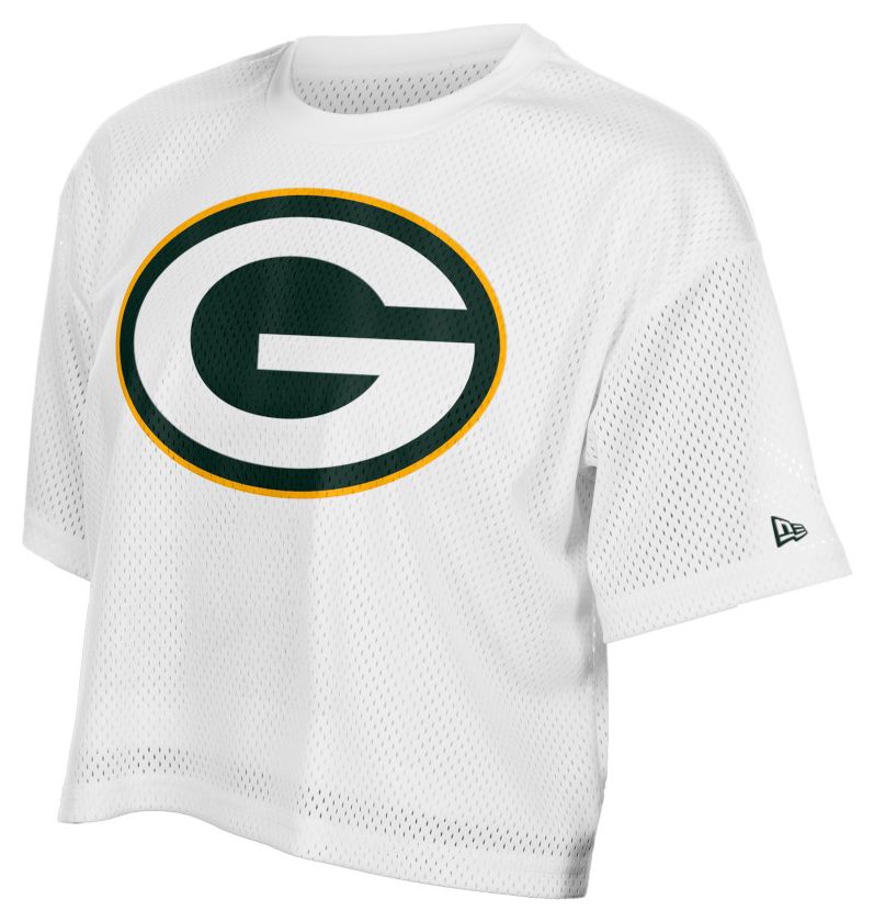 New Era Women's Green Bay Packers White Mesh Boxy T-Shirt product image