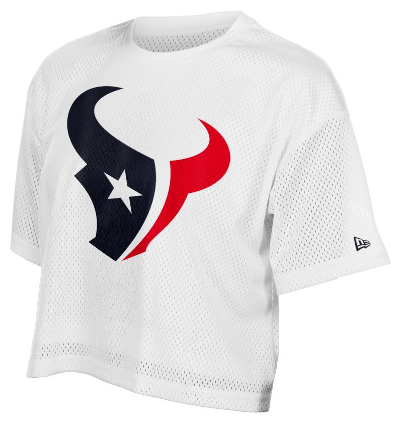 New Era Women's Houston Texans White Mesh Boxy T-Shirt product image