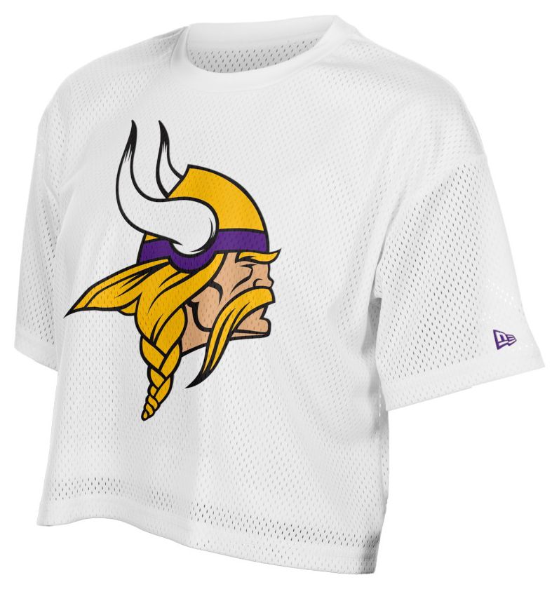 New Era Women's Minnesota Vikings White Mesh Boxy T-Shirt product image
