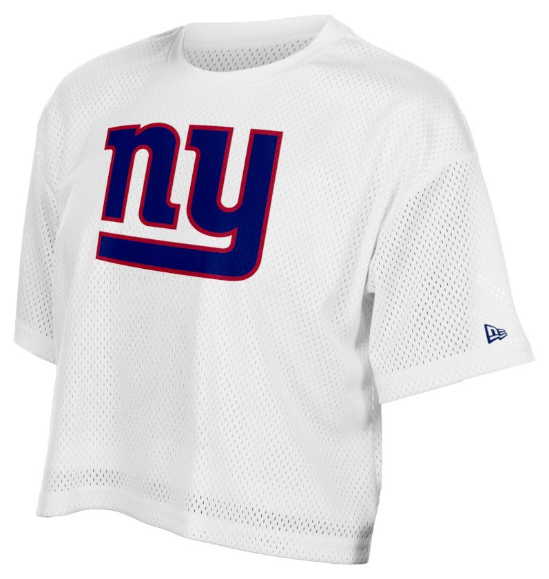 New Era Women's New York Giants White Mesh Boxy T-Shirt product image
